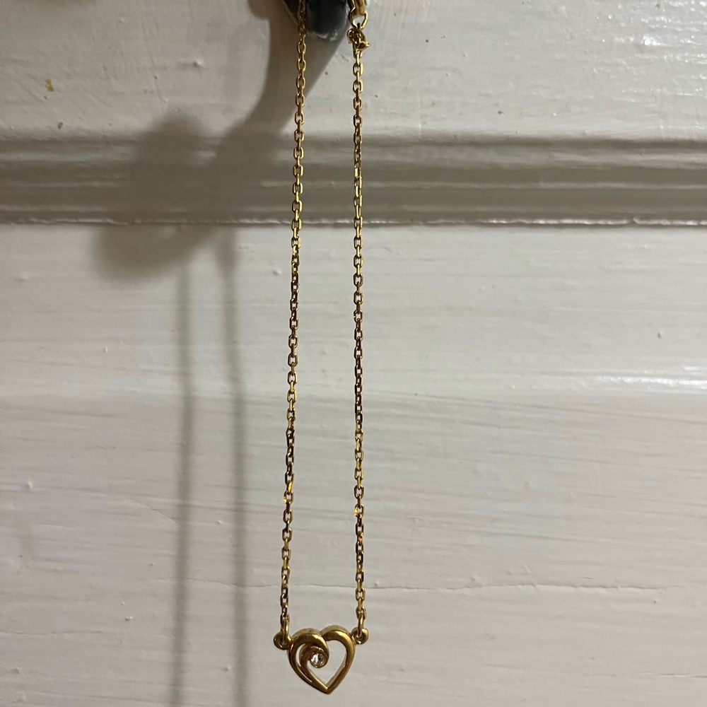 Vintage Avon gold heart anklet